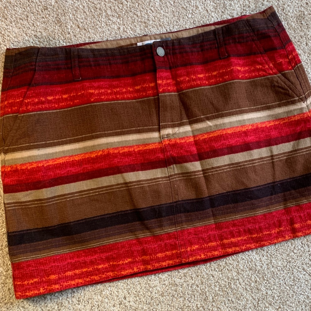 Old Navy Red/Brown Striped Skirt